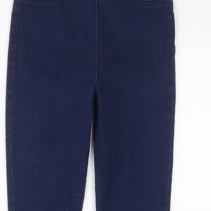 Matalan Girls Blue Cotton Jegging Jeans Size 9 Years L21.5 in Regular Pullover