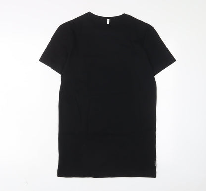 Mens UK Size S Intense Black  T-Shirt