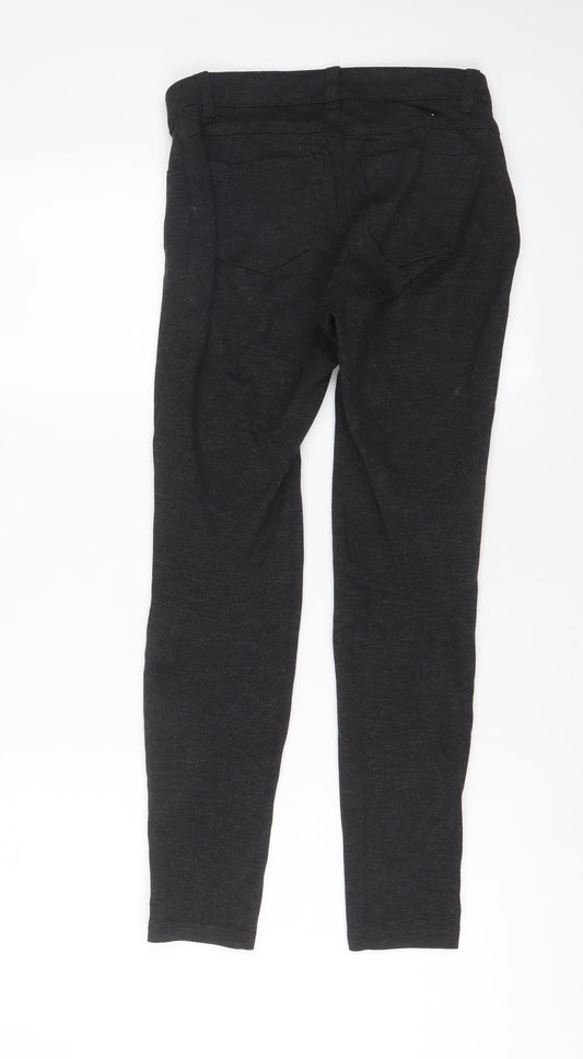 FOREVER 21 Womens Grey Viscose Trousers Size S L26 in Regular Snap