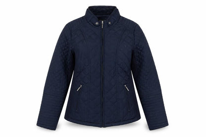 Weatherproof Womens Blue Quilted Jacket Size M Zip - Zip Pockets