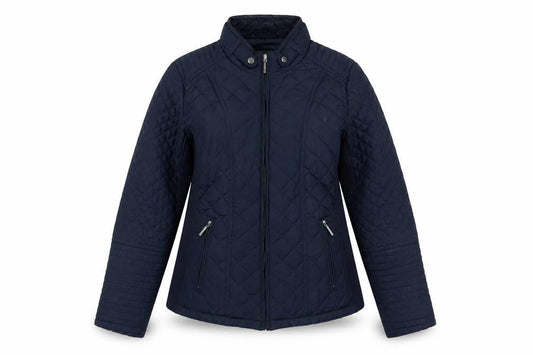 Weatherproof Womens Blue Quilted Jacket Size M Zip - Zip Pockets
