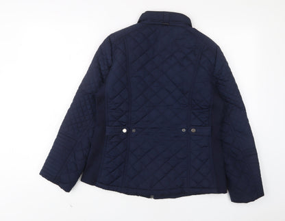 Weatherproof Womens Blue Quilted Jacket Size M Zip - Zip Pockets