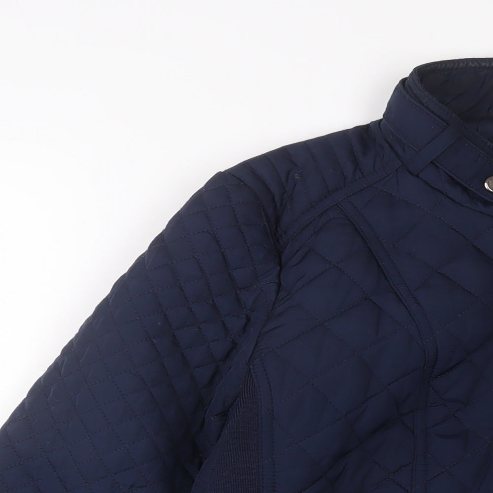 Weatherproof Womens Blue Quilted Jacket Size M Zip - Zip Pockets