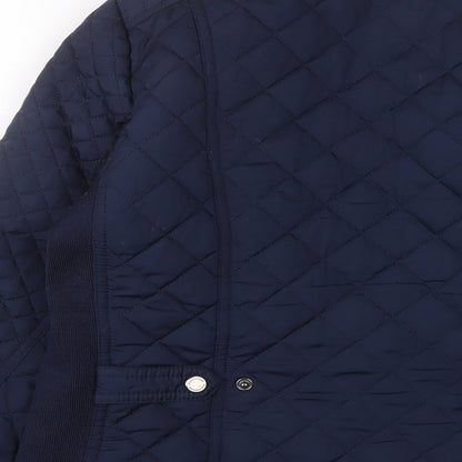 Weatherproof Womens Blue Quilted Jacket Size M Zip - Zip Pockets