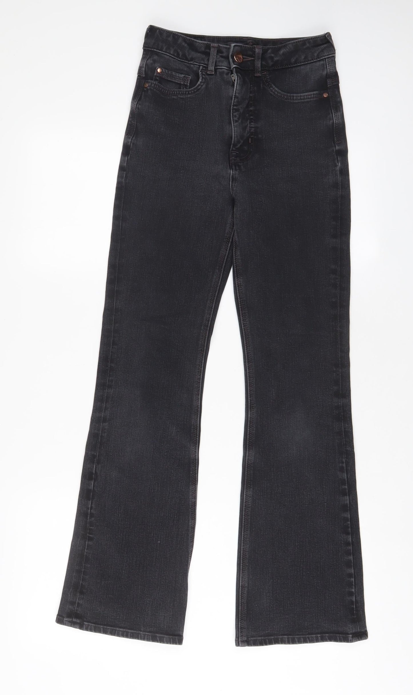 Womens UK Size 6 Marks and Spencer Slim Fit Flared Grey Jeans