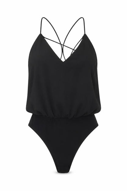 Womens UK Size 8 Topshop One-Piece Black Bodysuit