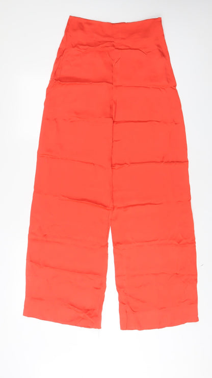 Womens UK Size XS Zara Regular Fit  Orange Trousers