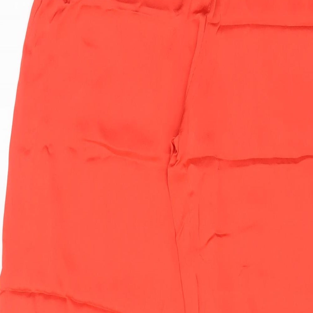 Womens UK Size XS Zara Regular Fit  Orange Trousers