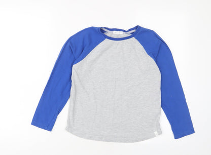 Pumpkin Patch Boys Grey Cotton Basic Casual Size 9 Years Crew Neck Pullover