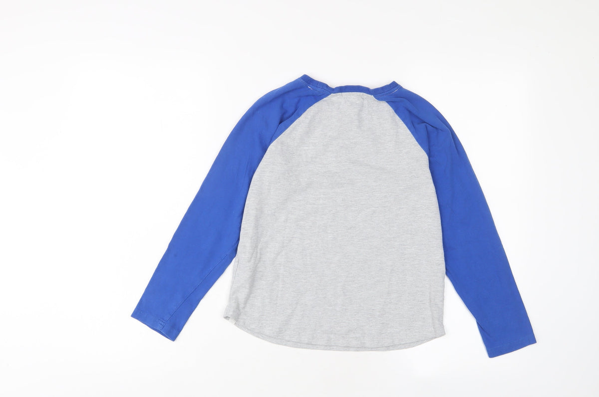 Pumpkin Patch Boys Grey Cotton Basic Casual Size 9 Years Crew Neck Pullover