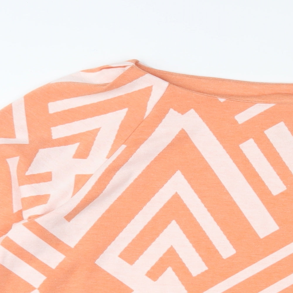 Street One Womens Orange Geometric Polyester Pullover Sweatshirt Size 16 Pullover