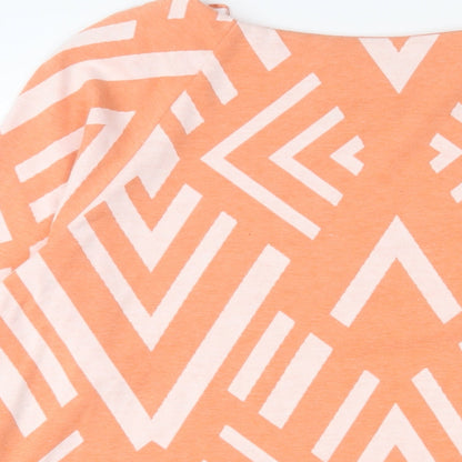 Street One Womens Orange Geometric Polyester Pullover Sweatshirt Size 16 Pullover
