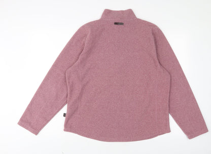 Hawkshead Womens Purple Polyester Pullover Sweatshirt Size 16 Zip - Logo, Embroidered