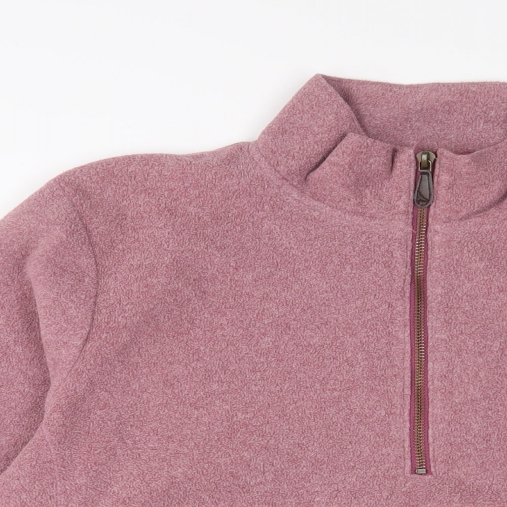 Hawkshead Womens Purple Polyester Pullover Sweatshirt Size 16 Zip - Logo, Embroidered