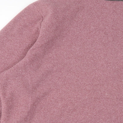 Hawkshead Womens Purple Polyester Pullover Sweatshirt Size 16 Zip - Logo, Embroidered