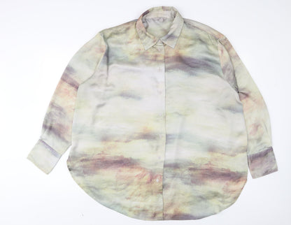 Womens UK Size L H&M Multicoloured Basic Button-Up
