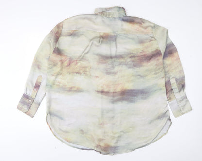 Womens UK Size L H&M Multicoloured Basic Button-Up
