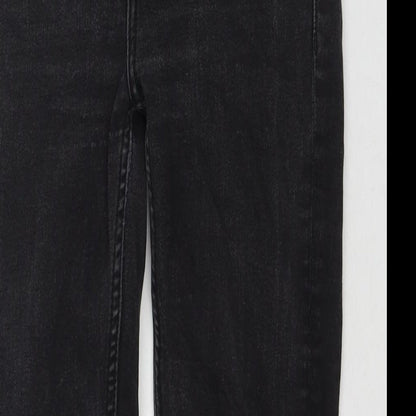 Mango Womens Black Polyester Blend Skinny Jeans Size 8 L25 in Regular Zip
