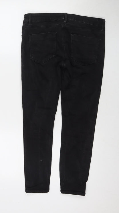 ASOS Womens Black Cotton Skinny Jeans Size 28 in L28 in Regular Zip