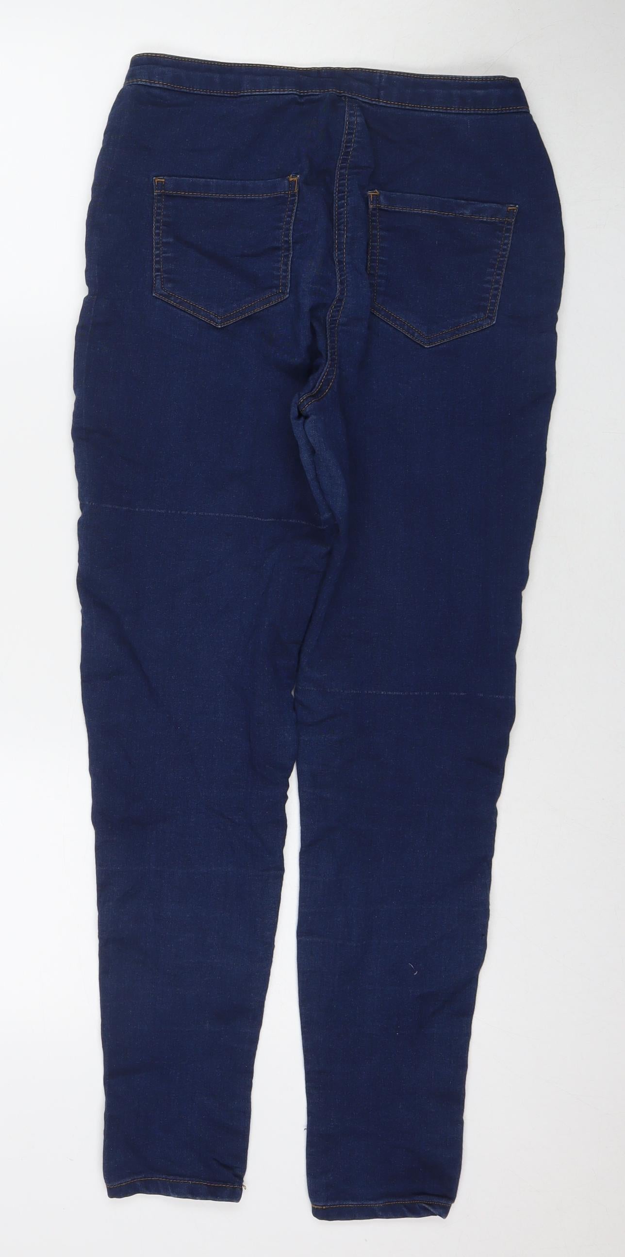 PARISIAN SIGNATURE Womens Blue Cotton Skinny Jeans Size 12 L28 in Regular Zip