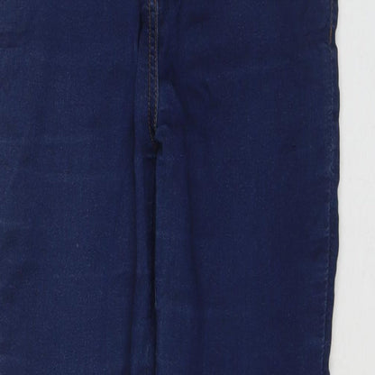 PARISIAN SIGNATURE Womens Blue Cotton Skinny Jeans Size 12 L28 in Regular Zip