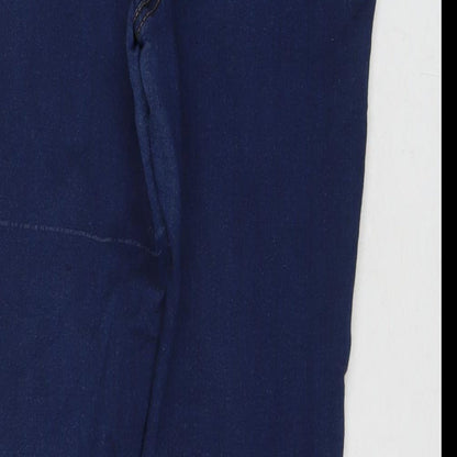 PARISIAN SIGNATURE Womens Blue Cotton Skinny Jeans Size 12 L28 in Regular Zip