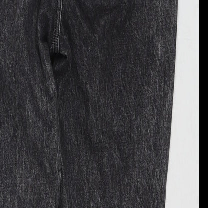 River Island Womens Grey Cotton Straight Jeans Size 8 L27 in Regular Zip