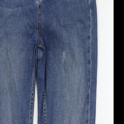 Oasis Womens Blue Cotton Skinny Jeans Size 10 L27 in Regular Zip