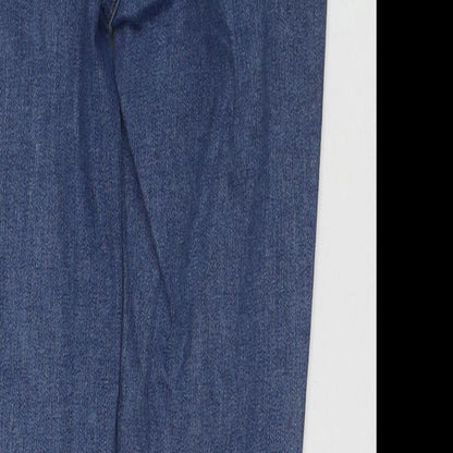 Oasis Womens Blue Cotton Skinny Jeans Size 10 L27 in Regular Zip