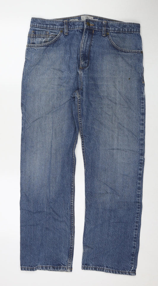 Womens UK Size 34 in Marks and Spencer Regular Fit Straight Blue Jeans