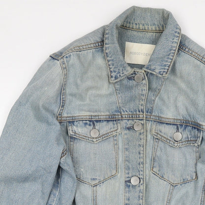 Nobody Womens Blue Jacket Size S Button
