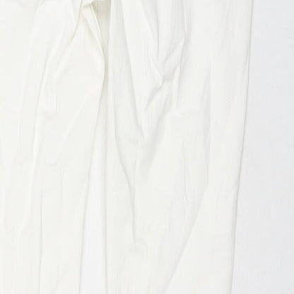Phase Eight Womens White Cotton Skinny Jeans Size 12 L28 in Regular Zip