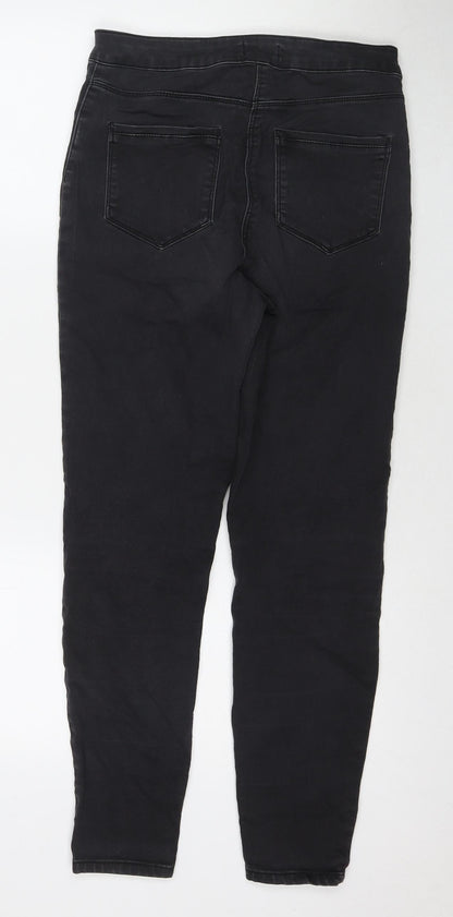 Womens UK Size 12 Papaya Regular Fit Skinny Black Jeans