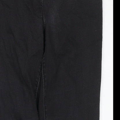 Womens UK Size 12 Papaya Regular Fit Skinny Black Jeans
