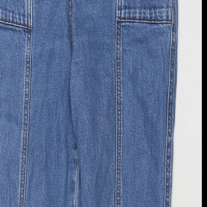 TU Womens Blue Cotton Straight Jeans Size 8 L27 in Regular Zip