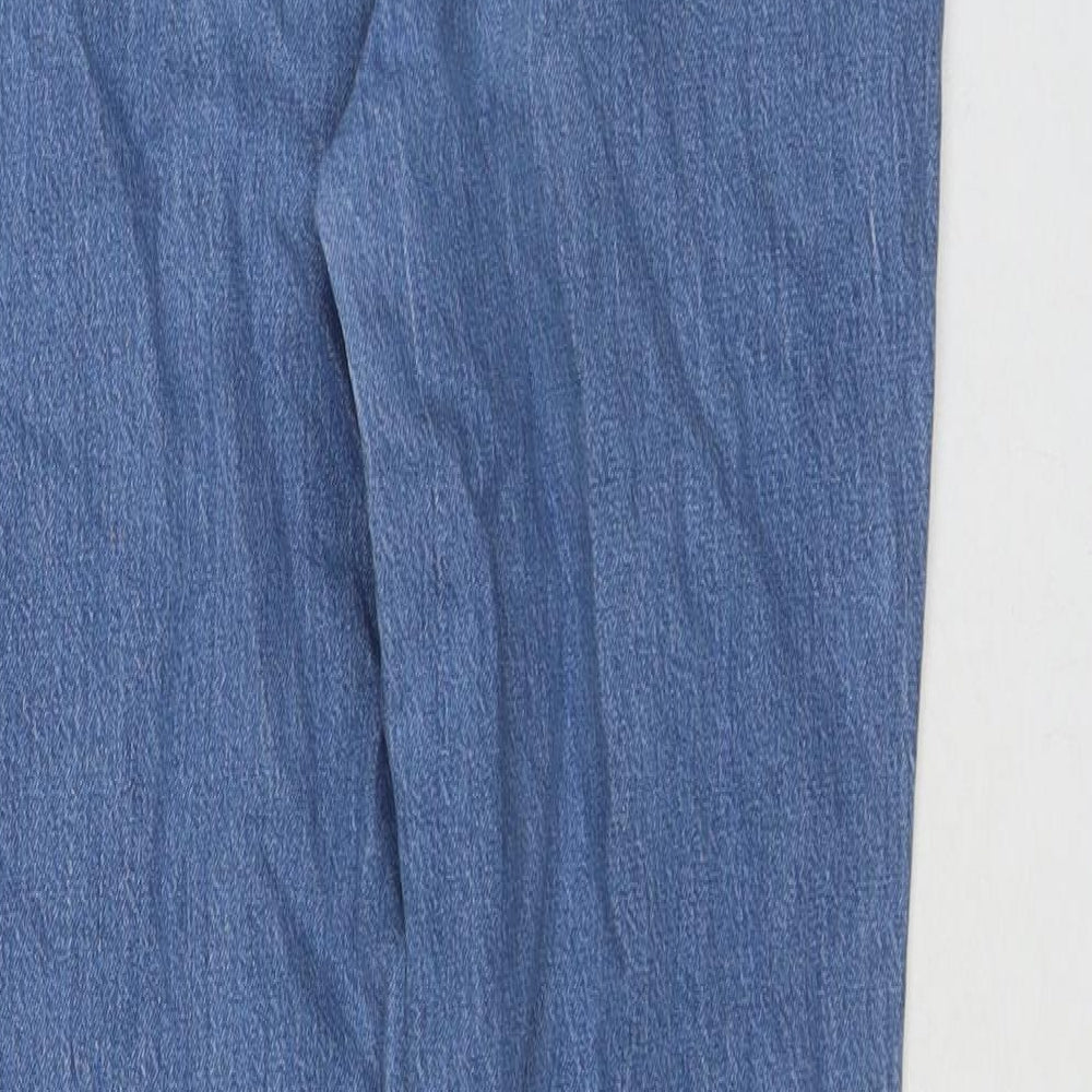 TU Womens Blue Cotton Straight Jeans Size 8 L27 in Regular Zip