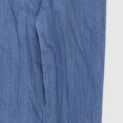 TU Womens Blue Cotton Straight Jeans Size 8 L27 in Regular Zip
