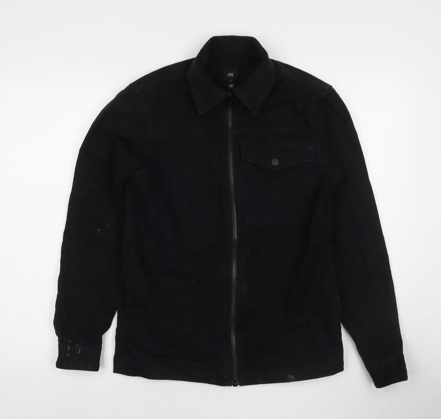Mens UK Size XS River Island Black Jacket