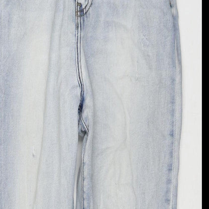 Womens UK Size 10 Toxik3 Regular Fit Cropped Blue Jeans