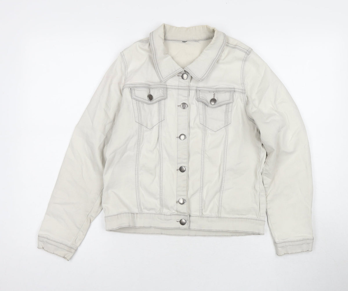 Kelly Brook Womens Grey Jacket Size 12 Button