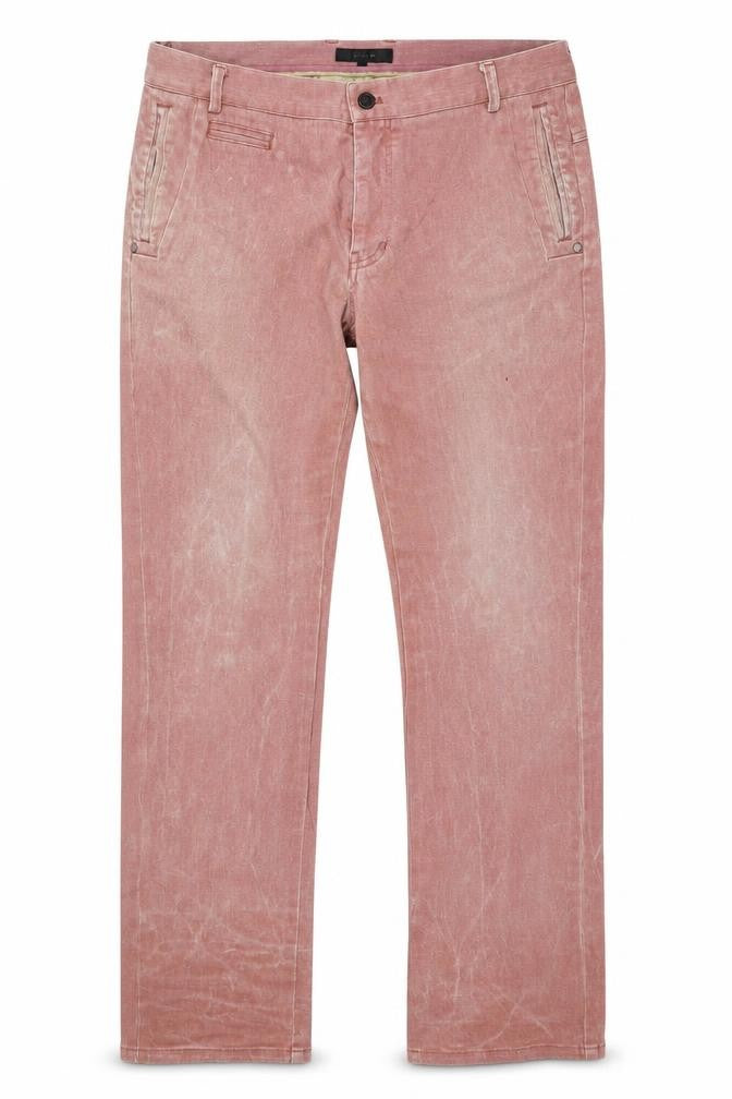 Mens UK Size 36 in Villain Regular Fit Straight Pink Jeans