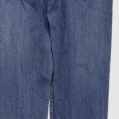 Corporatewear Womens Blue Cotton Skinny Jeans Size 34 in L28 in Regular Zip