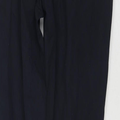 Thomas Mayes Mens Blue Cotton Trousers Size 34 in L31 in Regular Zip