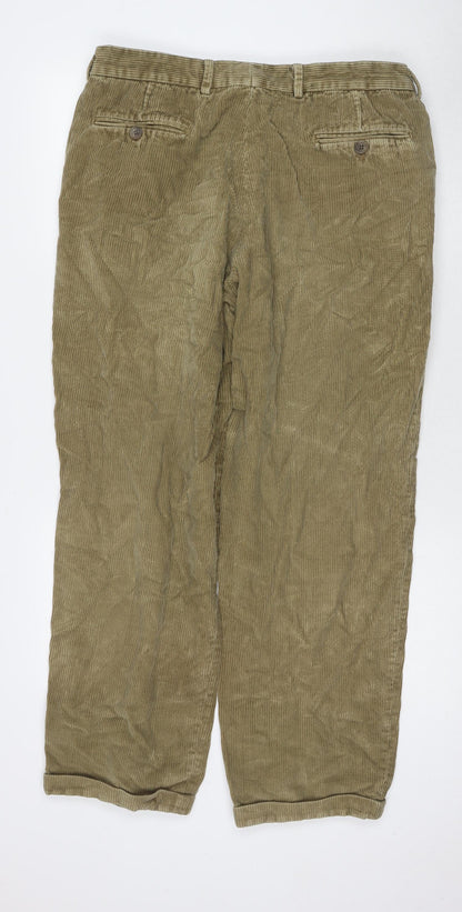 Pedrini Mens Beige Polyester Blend Trousers Size XL L30 in Regular Zip