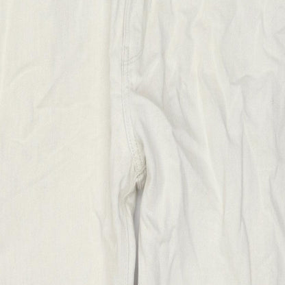 Autograph Mens Ivory Cotton Straight Jeans Size 42 in L31 in Regular Zip