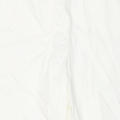 Womens UK Size 22 Marks and Spencer Regular Fit Wide-Leg White Jeans