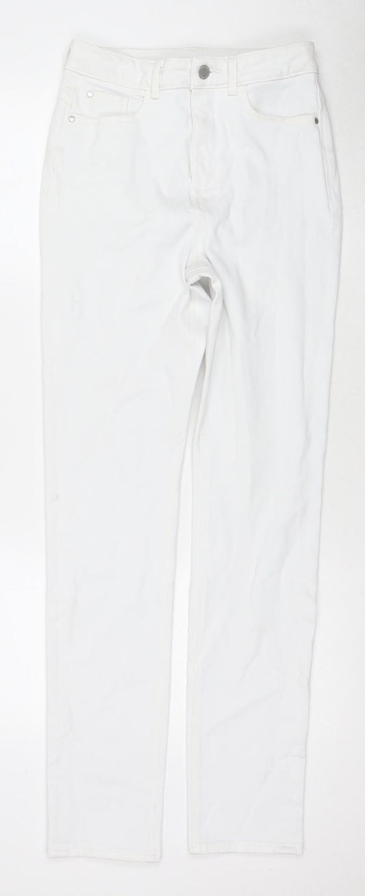 Womens UK Size 8 Marks and Spencer Regular Fit Skinny White Jeans