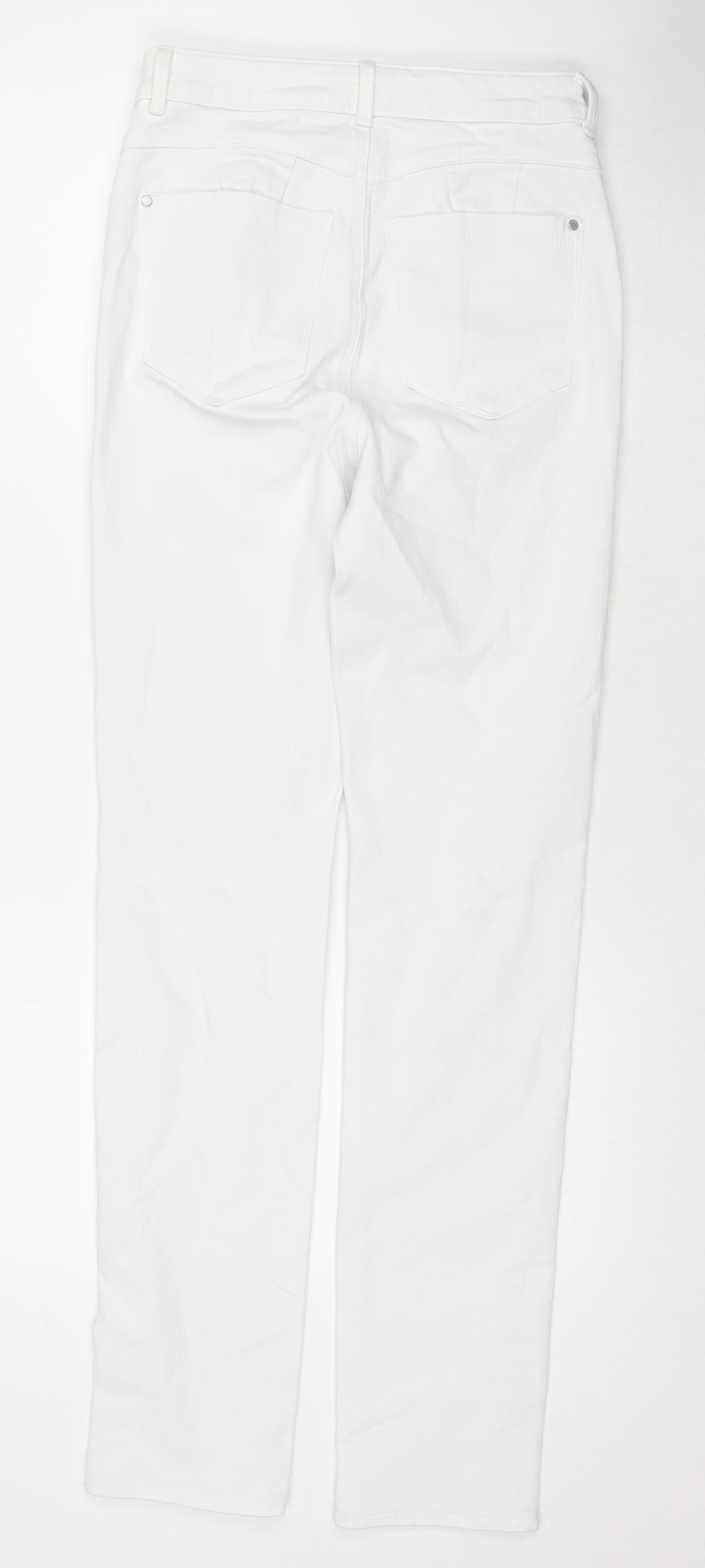 Womens UK Size 8 Marks and Spencer Regular Fit Skinny White Jeans