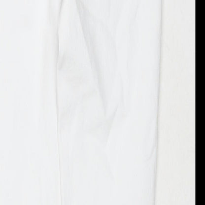 Womens UK Size 8 Marks and Spencer Regular Fit Skinny White Jeans
