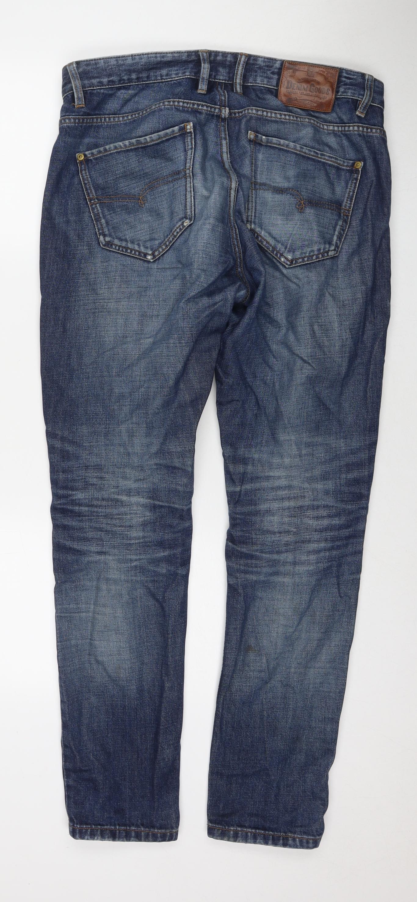 Mens UK Size 32 in NEXT Regular Fit Straight Blue Jeans